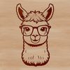Stylized Alpaca Wearing Shades A stylized illustration of a South American alpaca wearing spectacles.