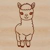 Free High-Resolution Alpaca Vector Graphic A high-resolution digital illustration of a South American camelid, commonly used for crafting and design projects.