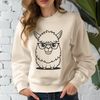 Stylized Alpaca Illustration in SVG Format Alpaca animal wearing glasses in a stylized illustration.