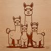 Andean Flock Member A digital vector graphic representation of a popular farm pet from the Andes region.