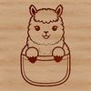Andean Furry Friend Icon A stylized vector graphic of a popular farm animal native to the Andes mountains.