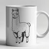 Alpaca Illustration in Digital Format A stylized digital illustration of a South American camelid animal, commonly referred to as an alpaca.