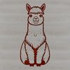 Beautiful South American Camelid Animal Art A detailed illustration of an alpaca, a South American camelid mammal, suitable for vector design and cutting machine use.