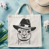 Furry Alpaca SVG Design An illustration of a South American camelid with soft fur and a curved neck.