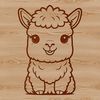 Beautiful Andean Alpaca Illustration Alpaca illustration for vector design or clip art.