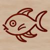 Sea Animal Illustration A simple line drawing of a cute sea creature, designed as a vector image for easy editing and customization.