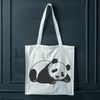Panda Relaxation Vector Image An illustration of a wild animal, a panda bear, in a relaxed sleeping position.