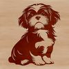 Adorable Shih Tzu Sitting Pretty A sitting Shih Tzu dog with a friendly expression, suitable for vector art designs.
