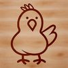 Easter Chick SVG Clip Art A simple line drawing of a cute chick surrounded by Easter decorations.
