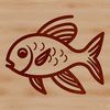 Hand-Drawn Fish Design A simple line drawing of a cute fish.