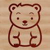 Simple Vector Bear Illustration A simple line drawing of a cute bear, created as a vector art design.