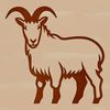 Line Art Ram Illustration A simple line drawing illustration of a cute ram in vector format.