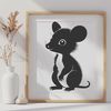 A detailed illustration of a wild animal, specifically a possum, created as a vector graphic.
