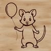A vector illustration of a wild animal, specifically a possum, created using scalable graphics.