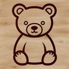 Cuddly Bear Illustration A simple line-drawn illustration of a cute bear.