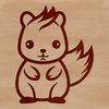 Adorable Squirrel Illustration in Vector Format Simple line drawing of a cute squirrel in vector format.