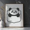 Asian Giant Panda Vector Icon A cuddly Asian giant panda in a relaxed pose, suitable for crafting and design projects.