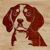 Beautiful Beagle Portrait A detailed digital illustration of a Beagle's head.