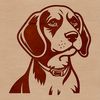 Beagle Dog Silhouette A beagle dog's head profile in vector format.