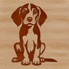 A cute sitting Beagle dog breed illustration in vector format.
