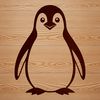 Simple Png-Convertible Penguin Graphic A simple vector design featuring a penguin in a waddling stance.
