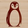 Stylized Vector Bird Design A stylized illustration of a penguin, suitable for vector graphics design.