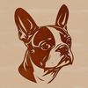 Vector Portrait of a Boston Terrier Vector illustration of a Boston Terrier's head, suitable for digital use.