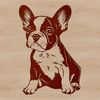 Sitting Boston Terrier Clip Art Vector illustration of a sitting Boston Terrier dog breed in a cute pose.