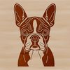 Free Dog Illustration for Design Projects Boston Terrier illustration in vector format, suitable for digital design and cutting machines.