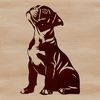 Free SVG Clip Art of a Boxer Sitting An SVG design of a Boxer sitting comfortably.