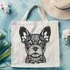 Detailed Boston Terrier Illustration A close-up illustration of a Boston Terrier's head with intricate details.