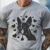 Cute Dog Clipart with Heart Accents Vector design of a Boston Terrier with heart accents, suitable for personal or commercial use.