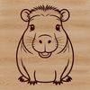A large rodent native to South America, with a stocky body and webbed feet.