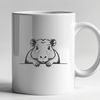 Free Vector Art of a Sneaky Capybara A cartoon capybara peeking out from behind a leaf, created as vector art.