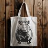 Capybara Vector Art Design A detailed illustration of a South American capybara rodent.