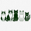 A simple vector illustration of a domesticated feline animal, ideal for digital cutting machines like Cricut.