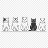 Feline Clip Art Vector Design SVG illustration of a domesticated animal, perfect for personal or commercial use as clip art.