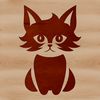 Cute Cartoon Kitten Pose A cute cartoon cat sitting on its haunches.