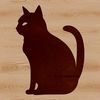 A sitting domestic animal, illustrated as a vector graphic.
