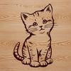 Cute Kitten Clipart Image A vector illustration of a cute sitting cat.
