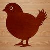 Cute Farm Friends Illustration A simple illustration of a cute chicken standing on a farm yard.