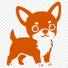 A small, cute Chihuahua illustration created as a vector graphic.