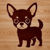 Cartoon chihuahua design available for commercial and personal use.