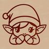 Christmas Elf Vector Art Illustration A vector graphic illustration of a Christmas elf with a festive headwear.