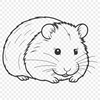 Furry Little Friend Illustration A small, cute rodent with a furry body and long whiskers.