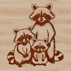 Realistic Raccoon Vector Graphic A detailed vector illustration of a raccoon in a realistic style.