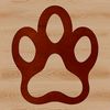 A digital illustration of animal paw prints in various colors, suitable for cutting machines like Cricut.