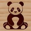 Colorful Panda Outline An outline vector graphic of a panda animal suitable for digital designs.