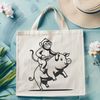 Cute Hybrid Animal SVG Clip Art Design An illustration of a monkey-pig hybrid creature, created in vector art format.