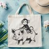 Monkey Pig Vector Graphic A cartoon monkey pig character created as a vector graphic design.